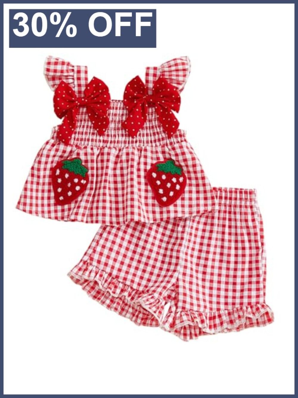 Toddler Baby Girl 2 Piece Ruffle Top and Shorts Set Flutter Sleeve